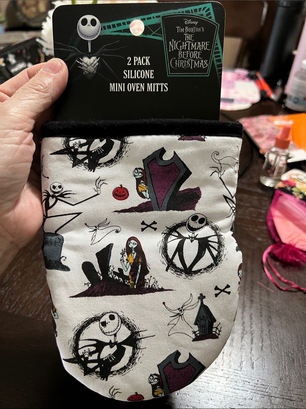 Disney The Nightmare Before Christmas Mini Oven Mitts - White, Black, Purple